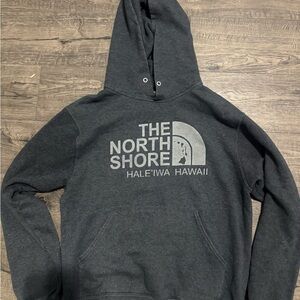 Charcoal Hoodie with North Shore Graphic